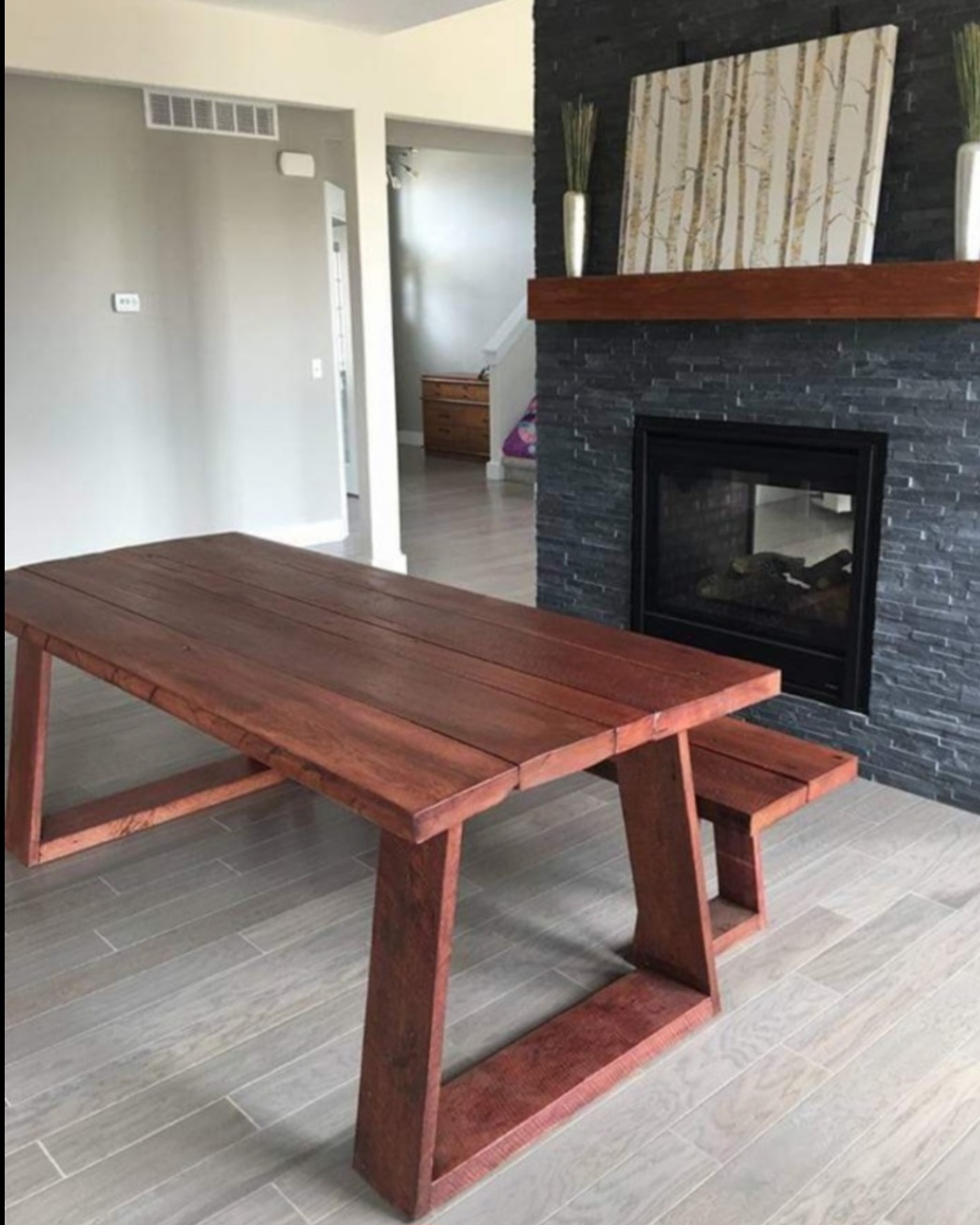 Custom wood furniture piece
