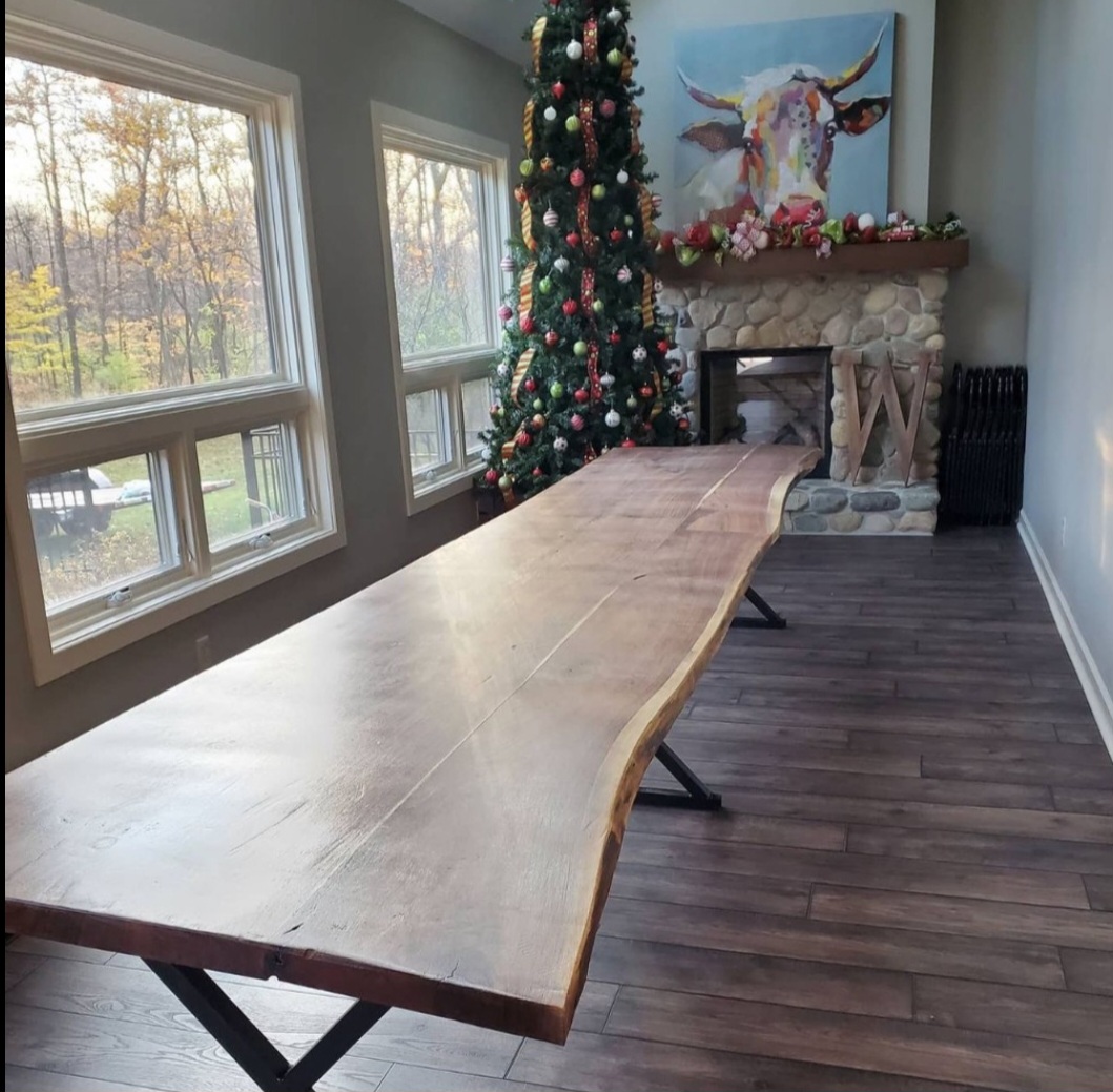 Custom wood furniture piece