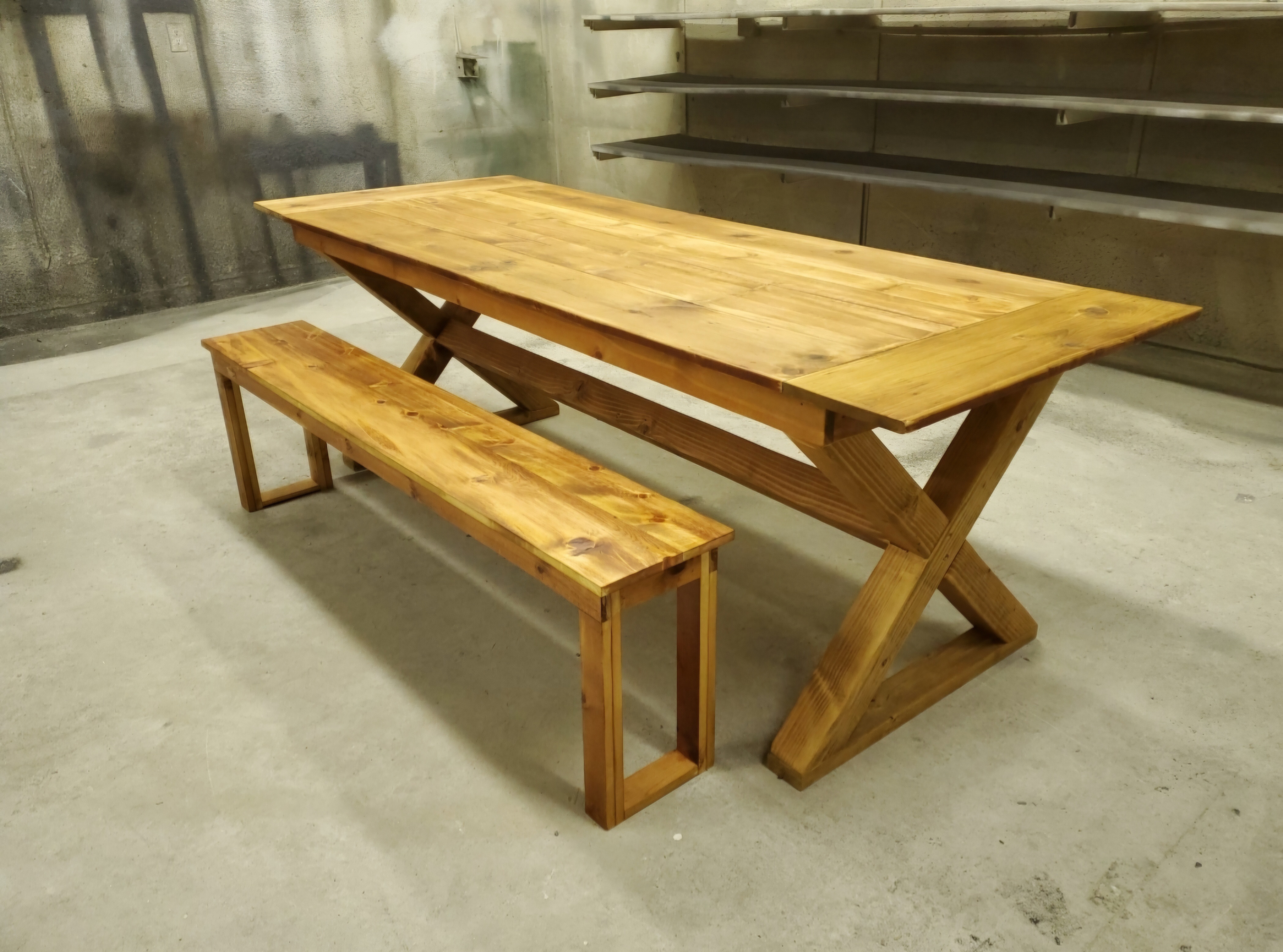 Custom wood furniture piece